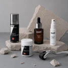 Inoiv Men Bartwuchs Set komplett mit Beard Growth Serum, Beard Caps, Beard Oil und Beard Roller