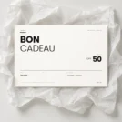 Bon cadeau Inoiv de CHF 50 sur papier de soie blanc